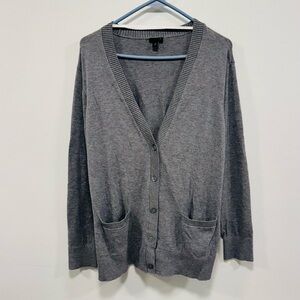 Torrid Gray Women's soft cozy casual layering button up Cardigan Size 2